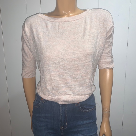 Sheer pink quarter sleeve top - Picture 1 of 2